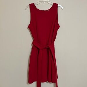 EUC Hope & Henry Red Fit and Flare Sleeveless Dress Size 10